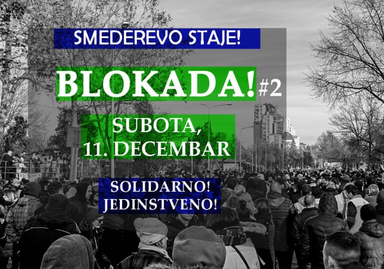 Read more about the article Blokada Smedereva #2 /subota 11.decembar 2021./